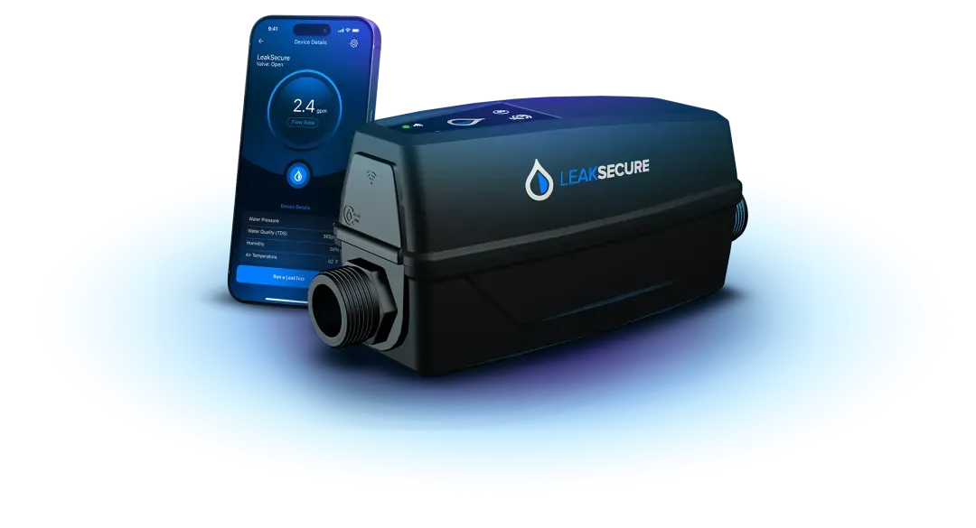 LeakSecure device and smartphone app