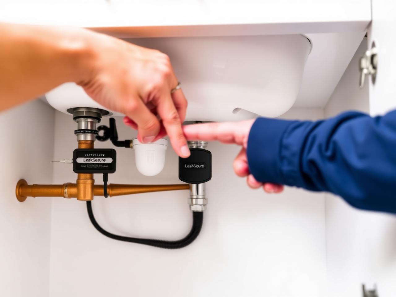 LeakSecure installed under sink